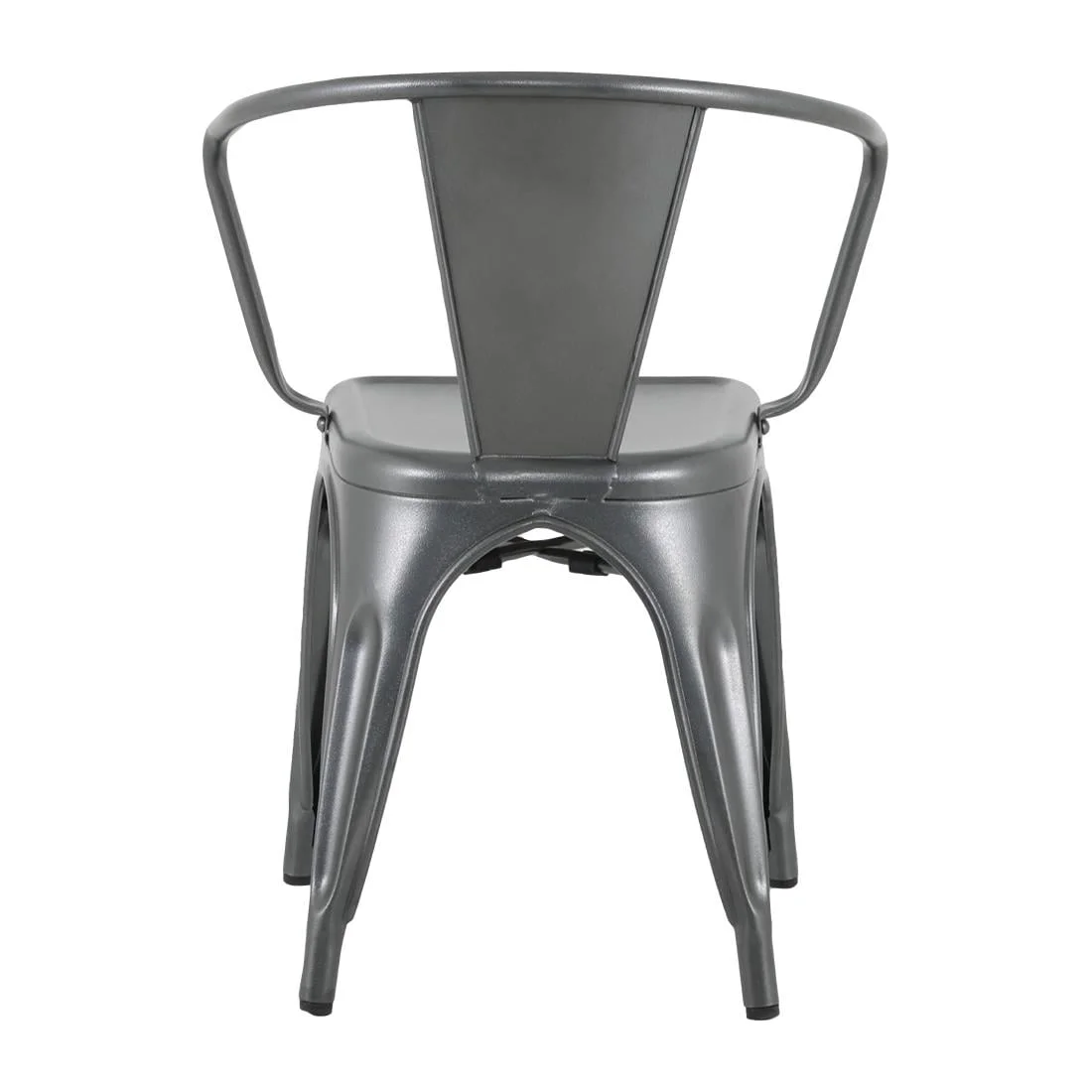 Bolero Bistro Curve Armchairs Gunmetal (4 Pack) - Image 13