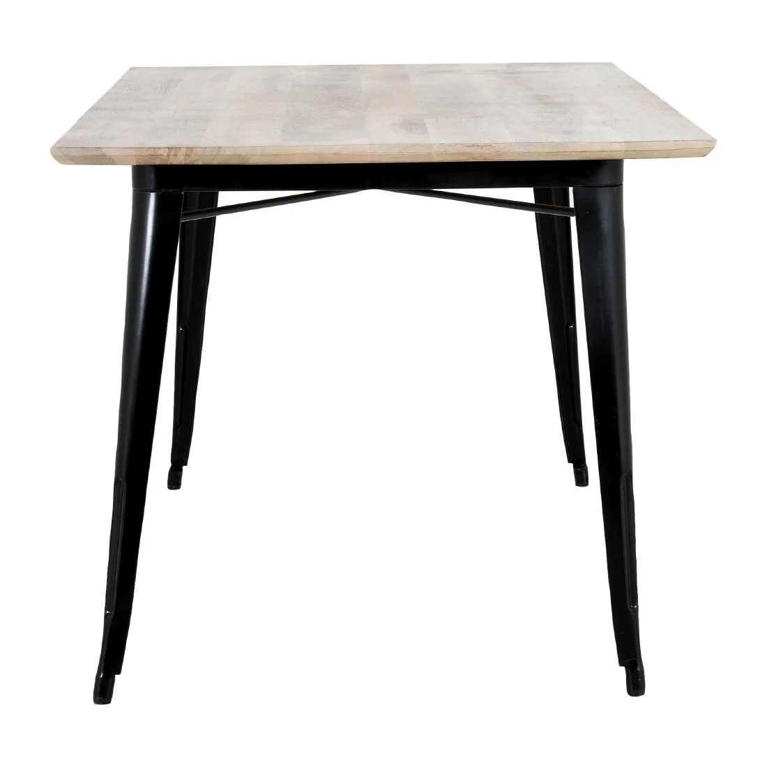 Bolero Bistro Dining Table Mango Wood Top Black Frame 1450mm - Image 7