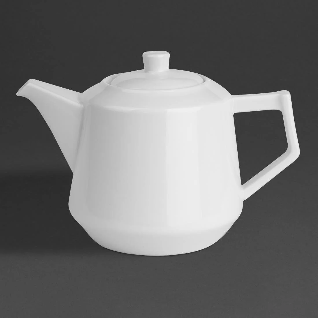 Olympia Whiteware Deco Teapots 820ml (2 Pack) - Image 1