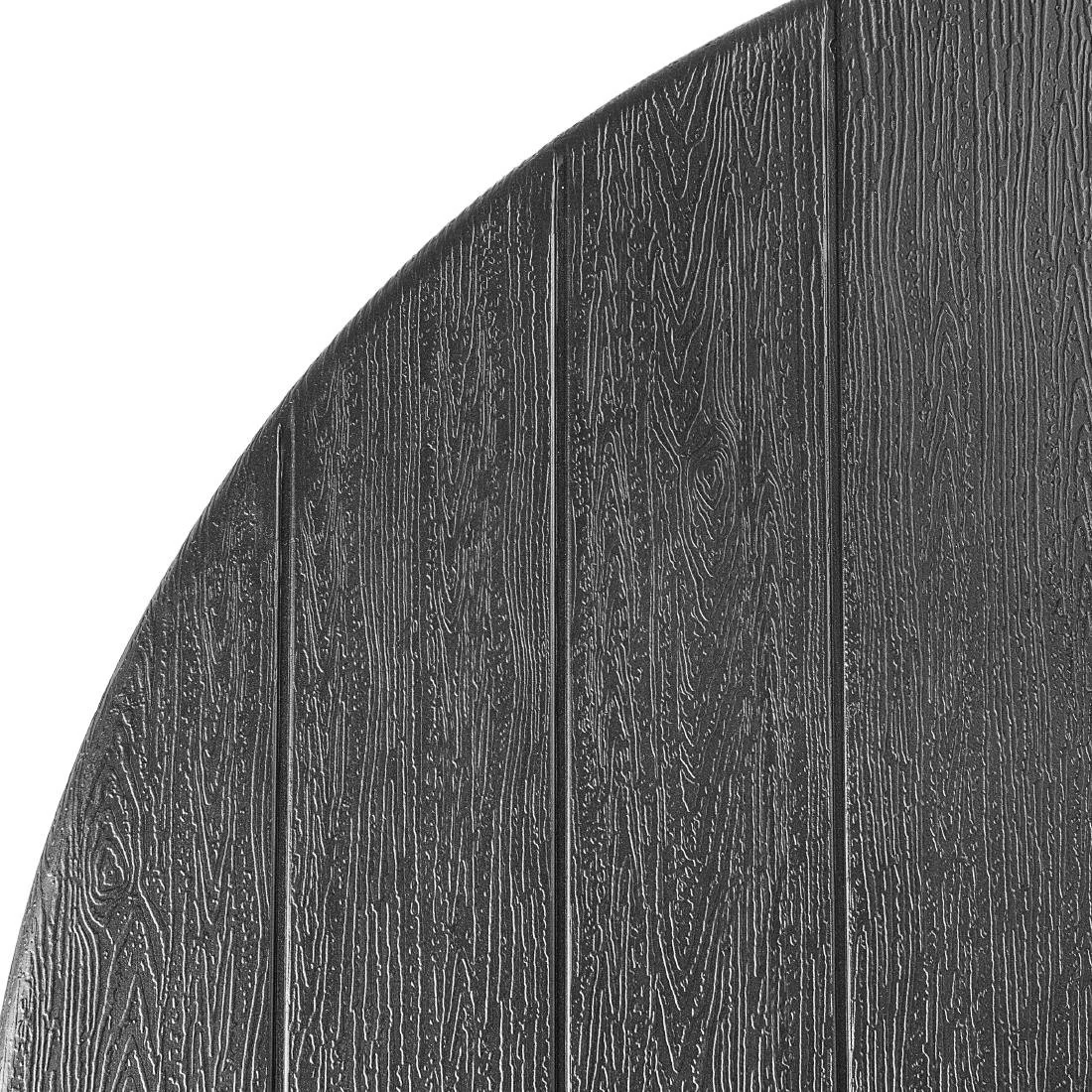 Bolero Folding HDPE Bar Table Wood Effect Black 800mm - Image 3