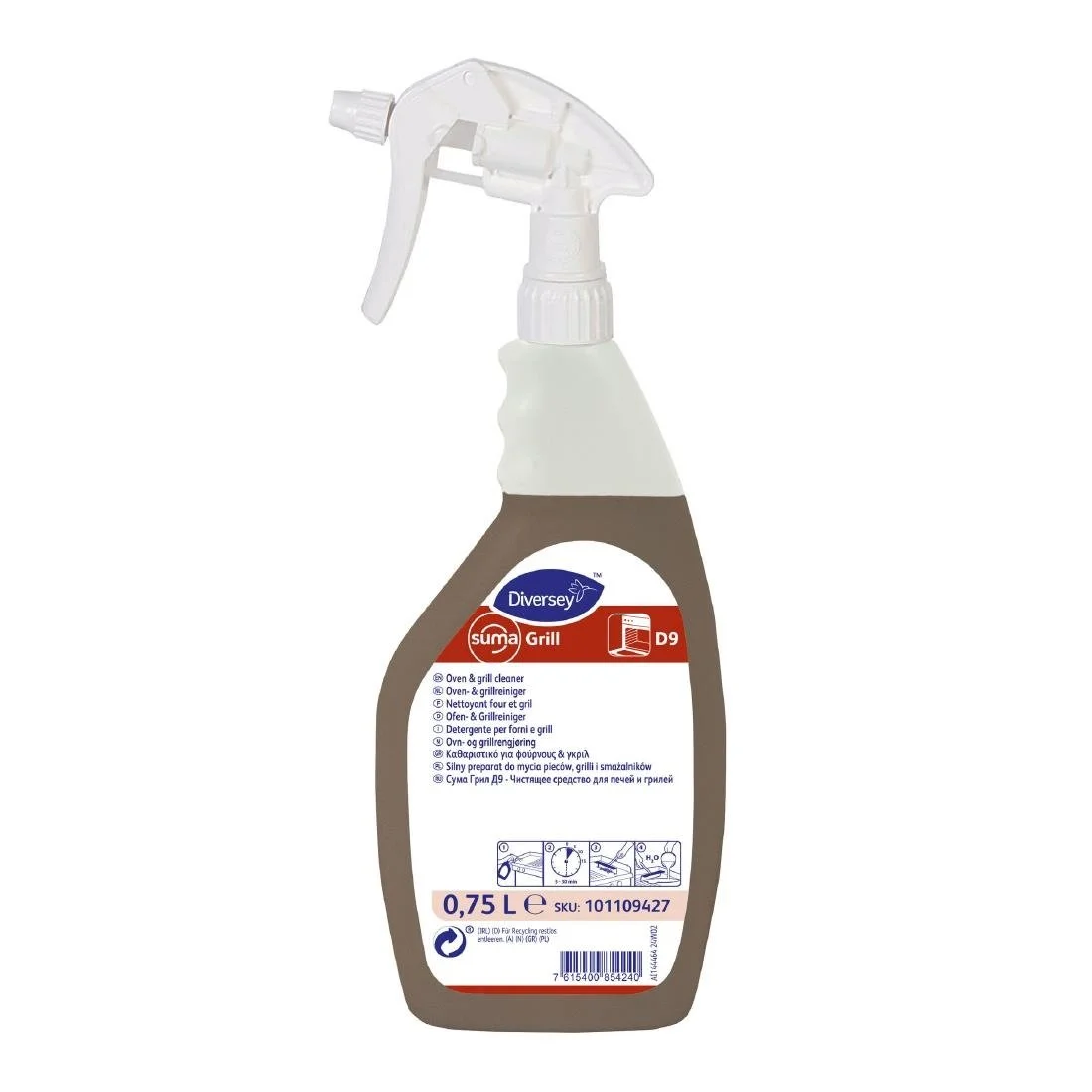 Diversey Suma Grill D9 Oven & Grill Cleaner 750ml (6 Pack)