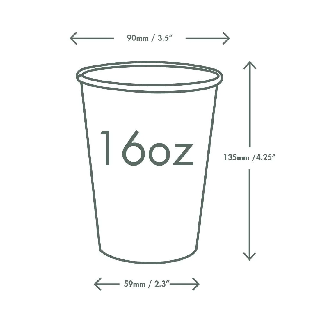 Vegware Paper Cold Cups 89-Series 16oz/400ml (1000 Pack) - Image 3