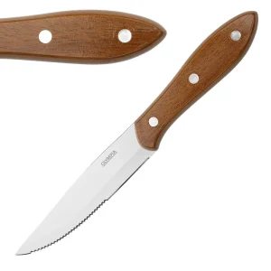 Olympia Jumbo Steak Knives with Wood Effect Handles (12 Pack)