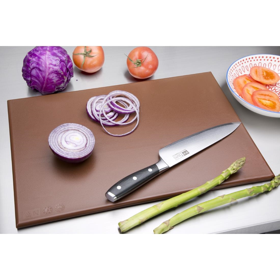 Hygiplas High Density Brown Chopping Board Standard