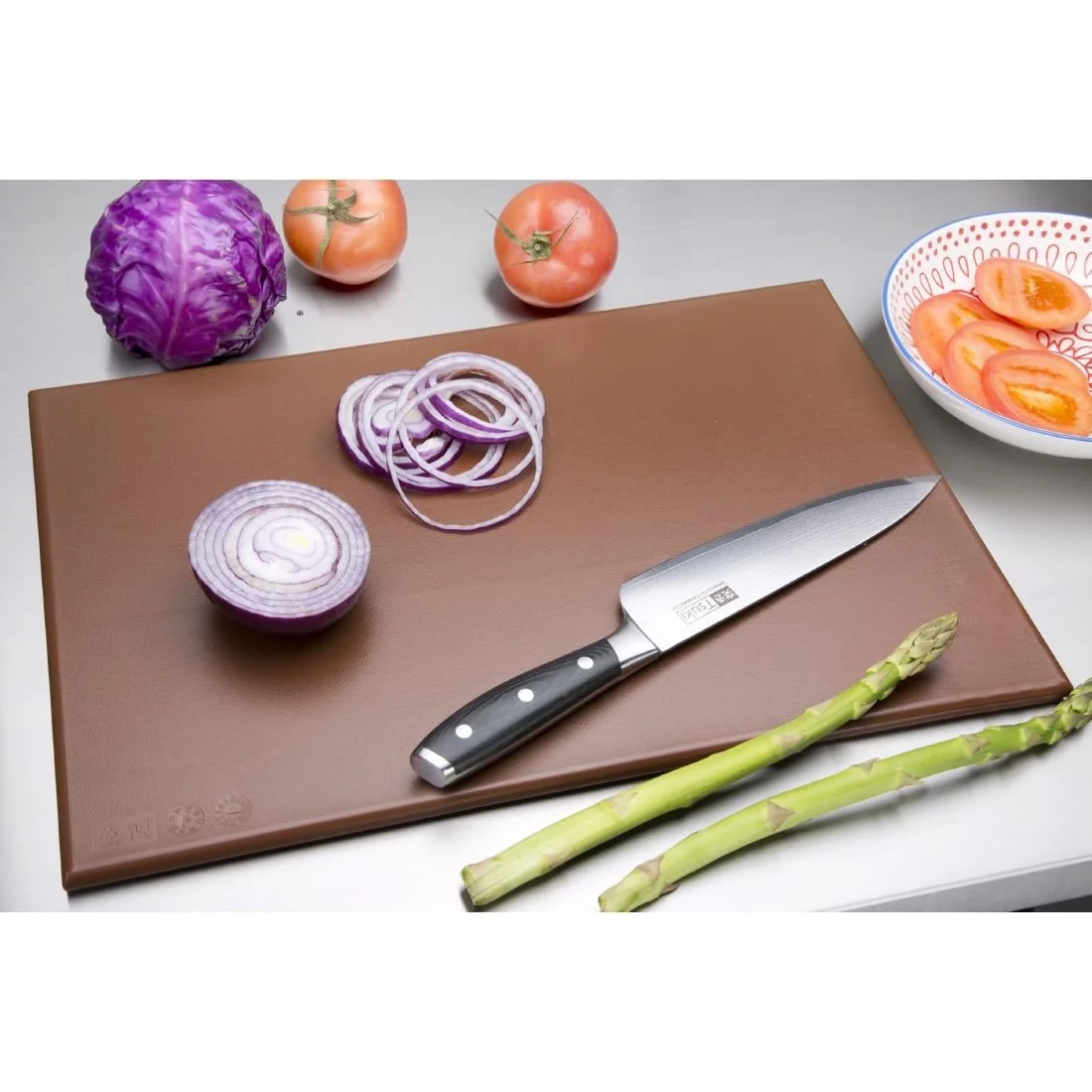 Hygiplas High Density Brown Chopping Board Standard - Image 7