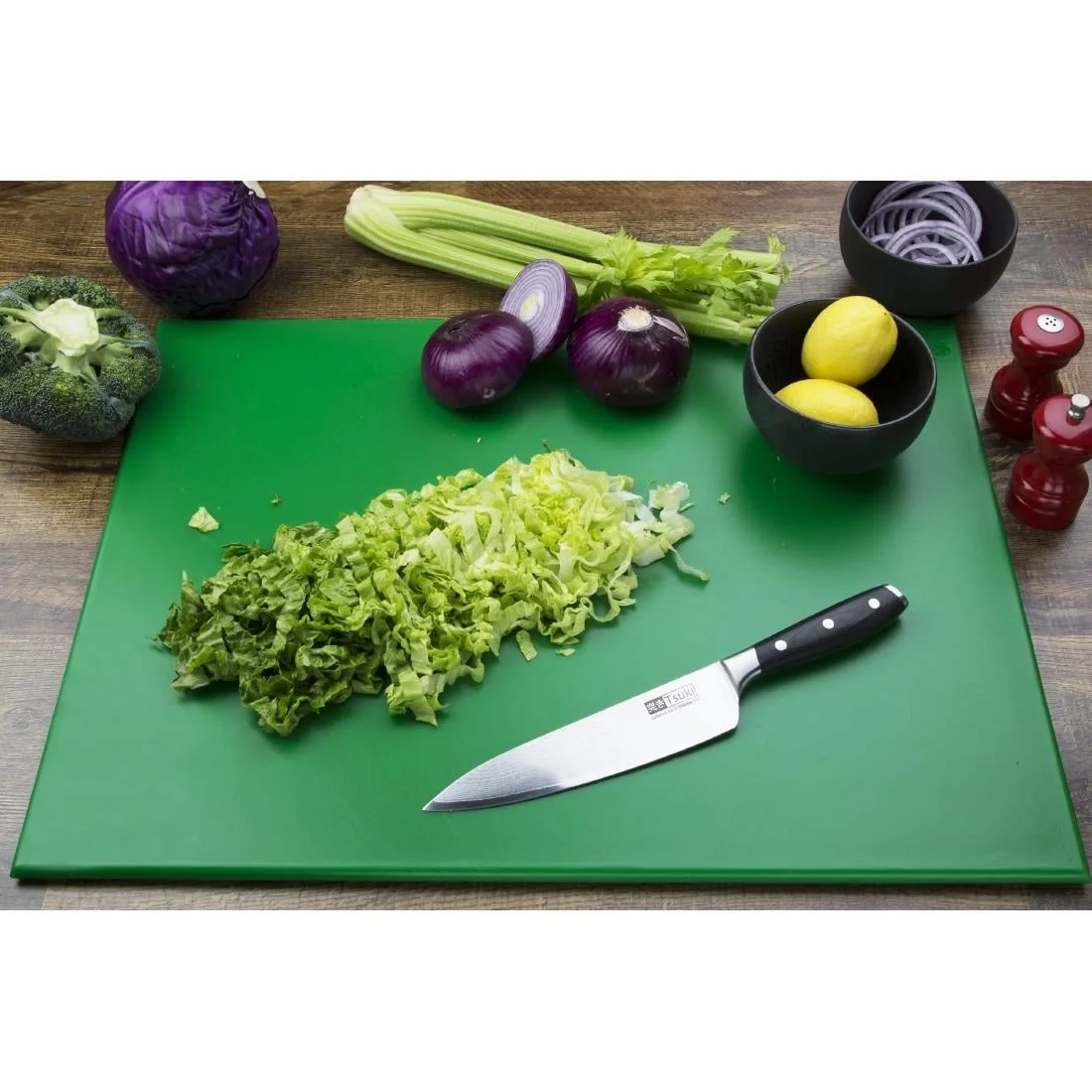 Hygiplas High Density Green Chopping Board Large - Image 5