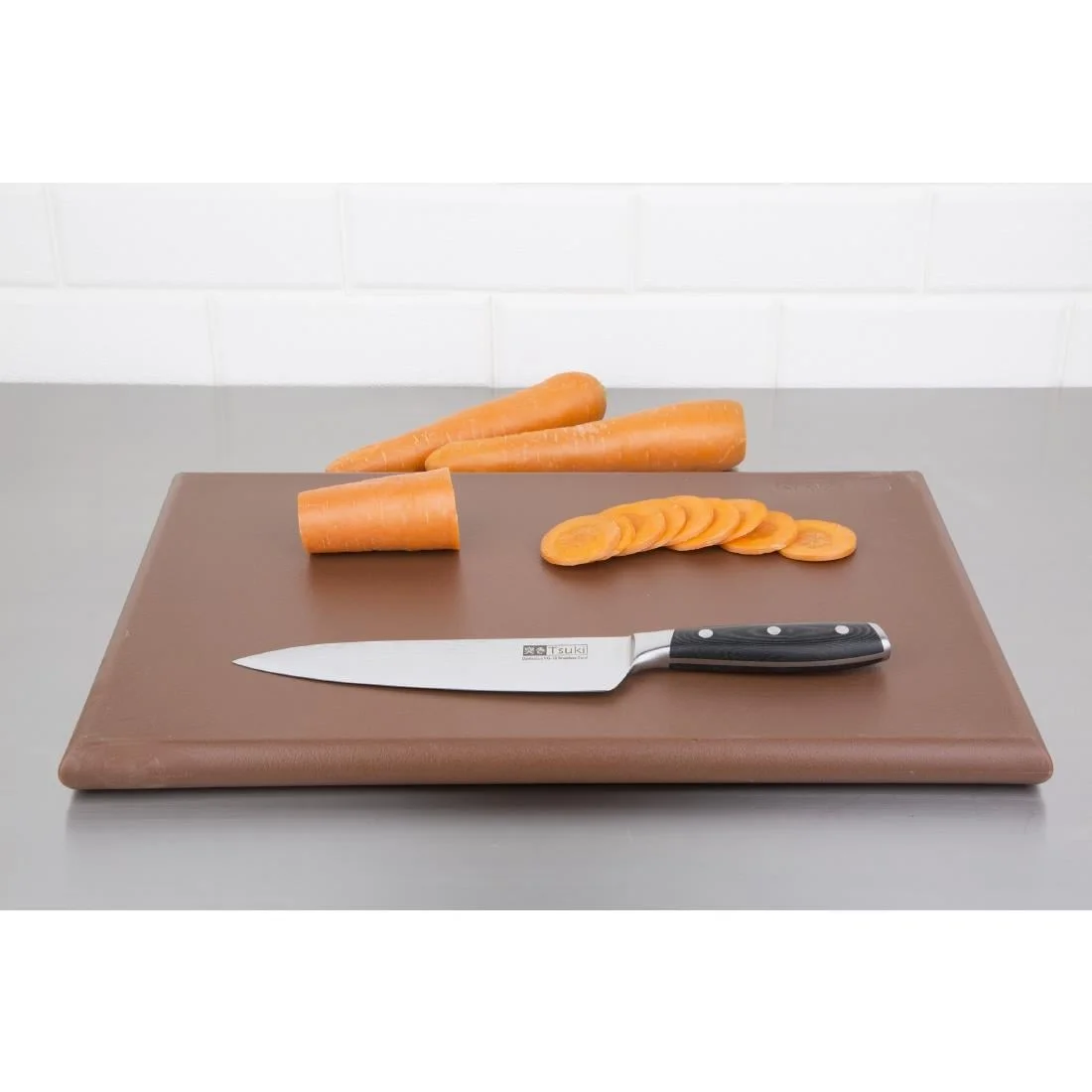 Hygiplas Extra Thick High Density Brown Chopping Board - Image 3