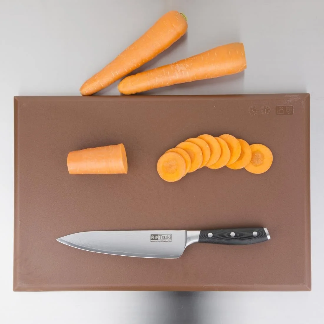 Hygiplas Extra Thick High Density Brown Chopping Board - Image 5