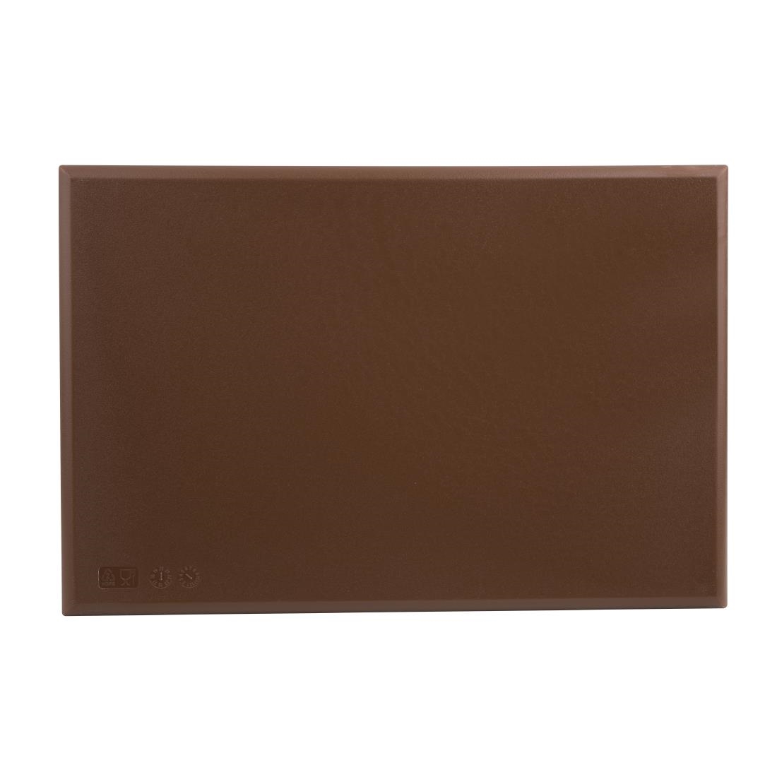 Hygiplas Extra Thick High Density Brown Chopping Board
