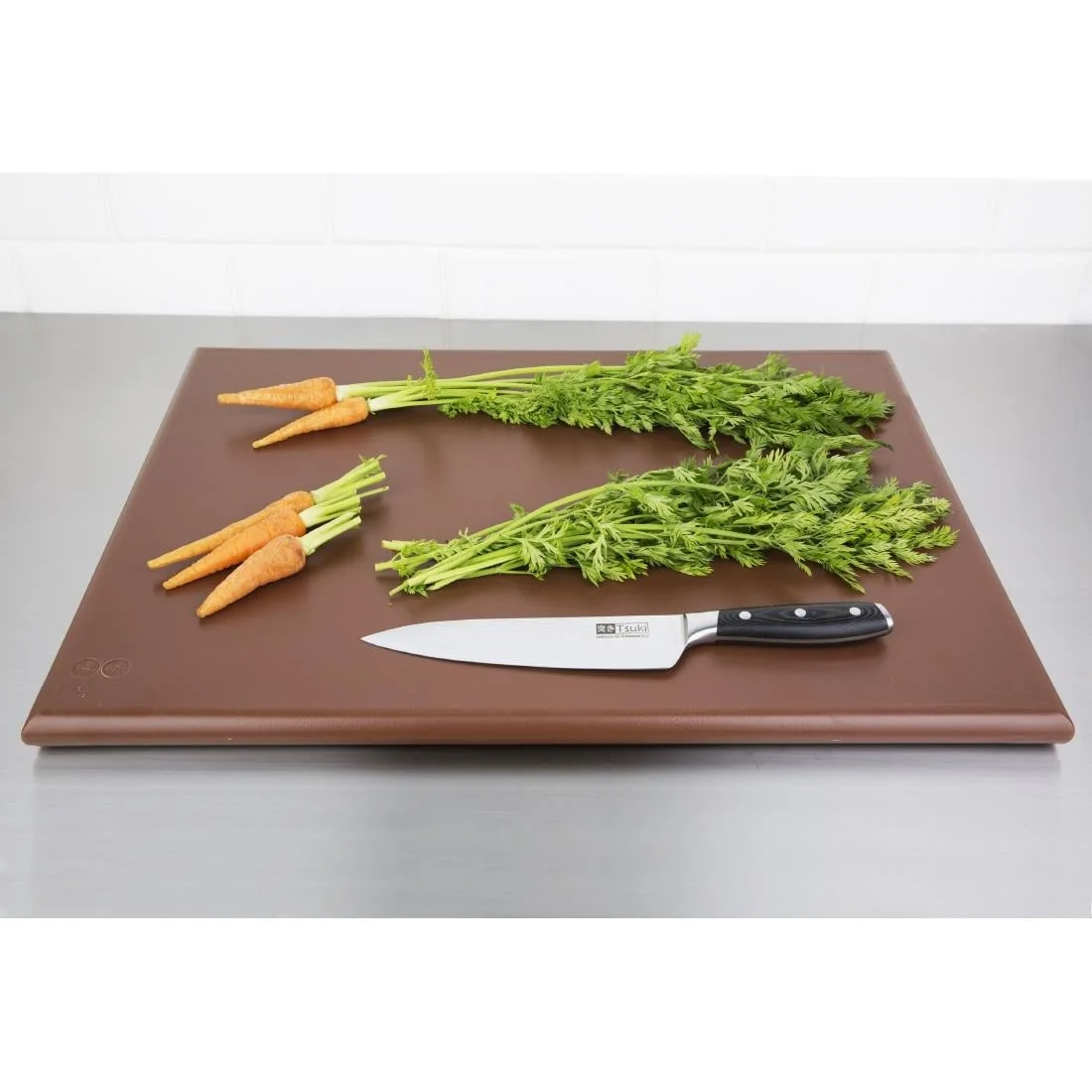 Hygiplas Extra Large High Density Brown Chopping Board - Image 2