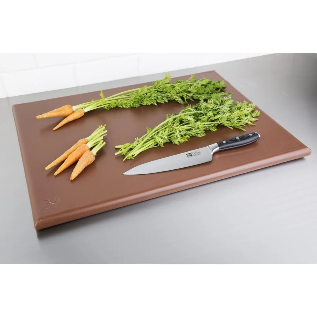 Hygiplas Extra Large High Density Brown Chopping Board - Image 3