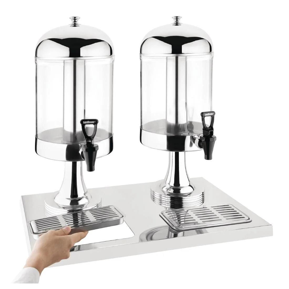 Olympia Double Juice Dispenser with Drip Tray - Image 3