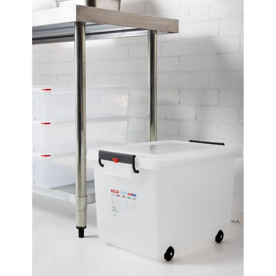 Mobile Food Storage Bin with Lid - Image 7