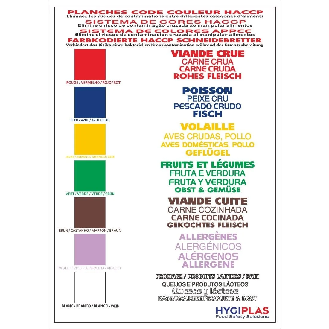 Hygiplas Colour Coded Wall Chart - Image 3