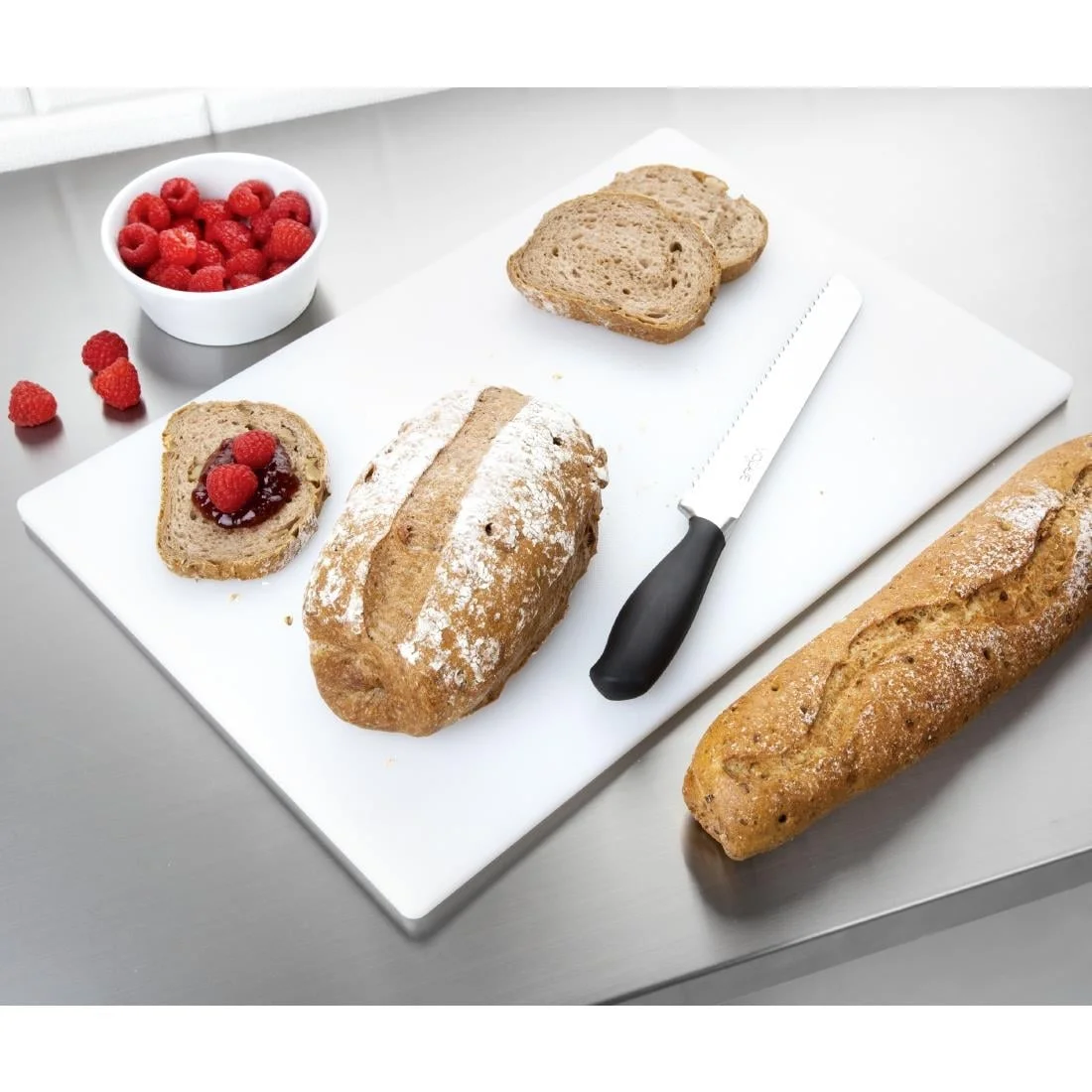 Hygiplas Standard Low Density White Chopping Board - Image 4