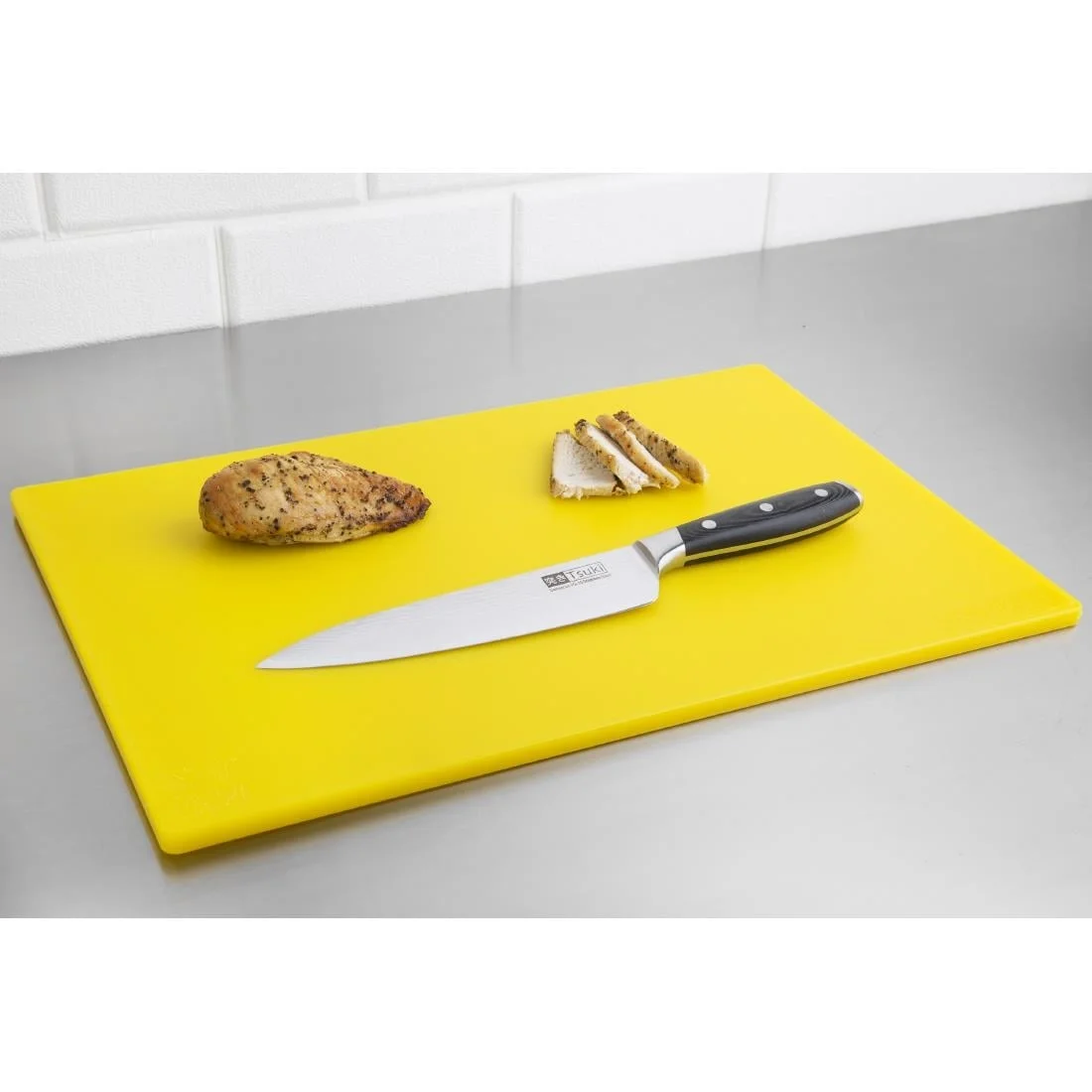 Hygiplas Standard Low Density Yellow Chopping Board - Image 4
