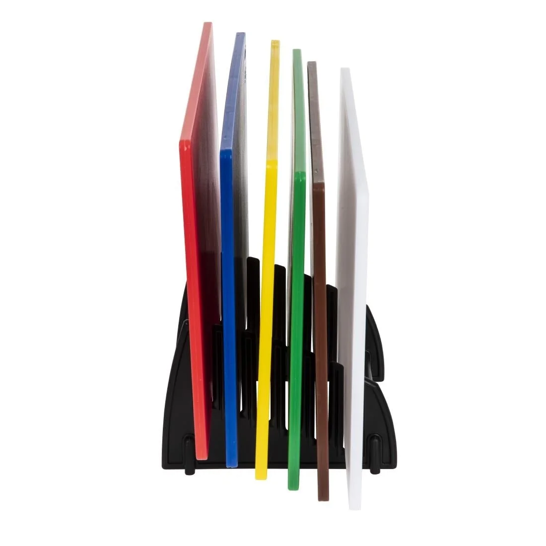 Hygiplas Standard Low Density Chopping Board Set with Rack - Image 3