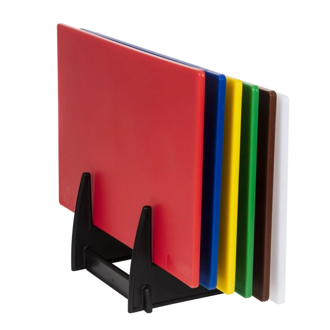 Hygiplas Standard Low Density Chopping Board Set with Rack - Image 4