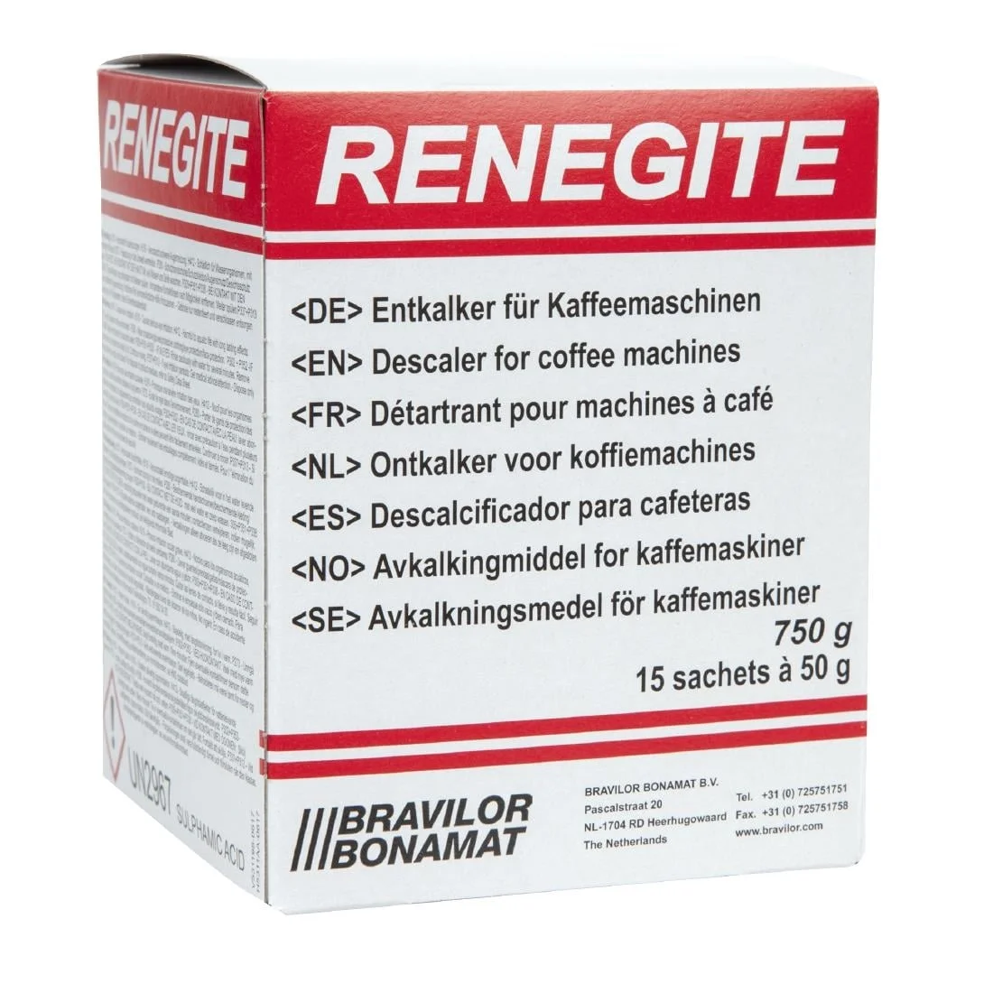 Bravilor Renegite Descaler Sachets Box of 15 - Image 2