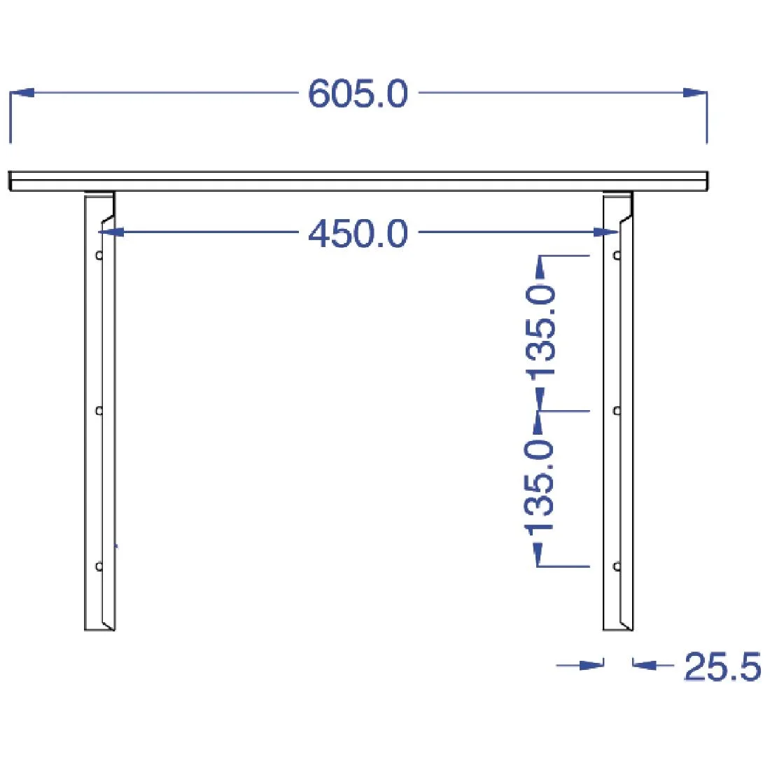 Wall Shelf for Lincat Salamander Grill - Ref GR3/WS - Image 3