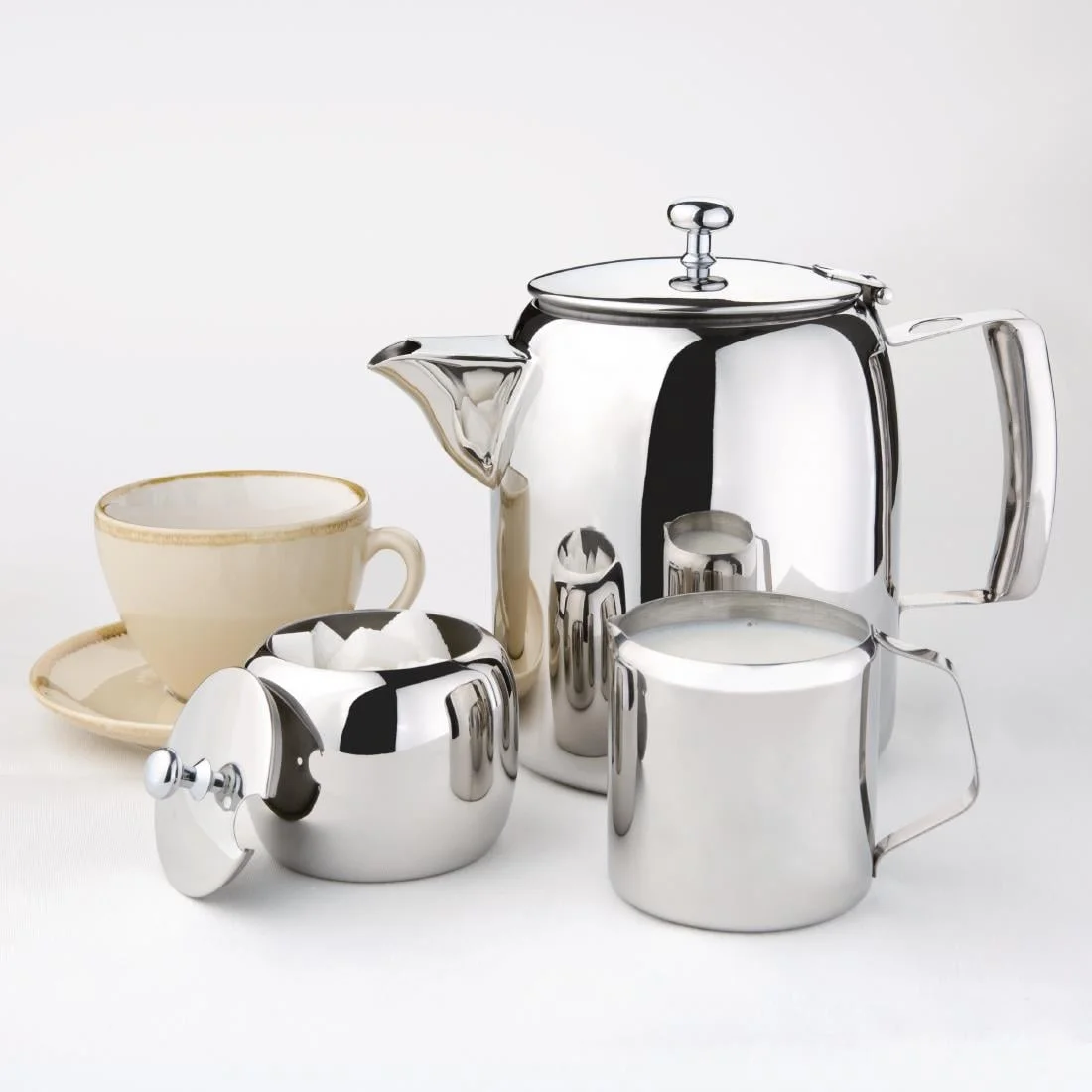 Olympia Concorde Milk Jug Stainless Steel 10oz - Image 3
