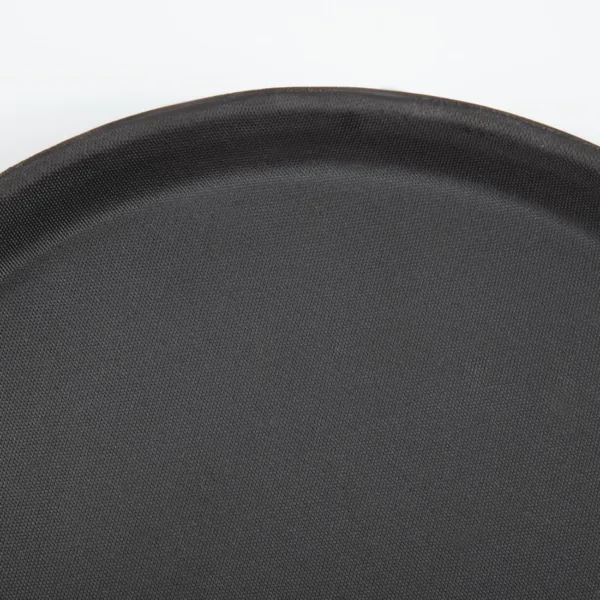 Kristallon Fibreglass Round Non Slip Tray Black 11 in