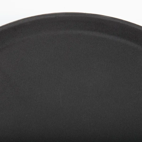 Kristallon Fibreglass Round Non Slip Tray Black 16 in