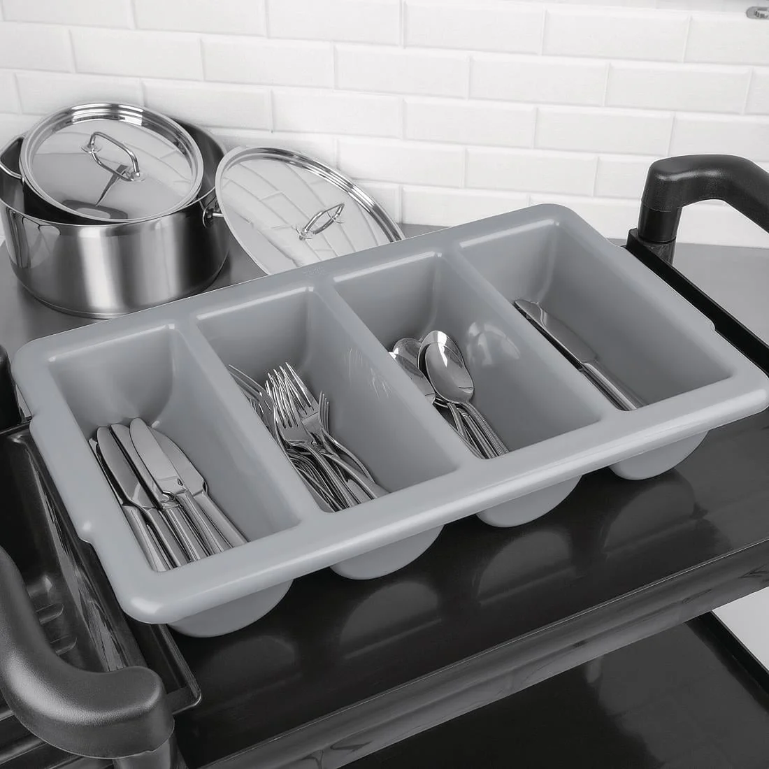 Kristallon Stackable Plastic Cutlery Tray Large - Image 6