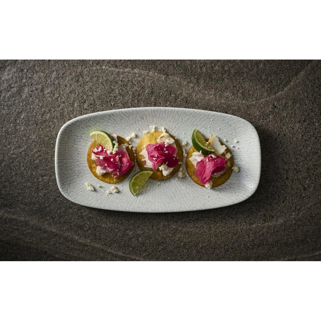 Churchill Delta Grey Oblong Plates 298x153mm (12 Pack) - Image 2