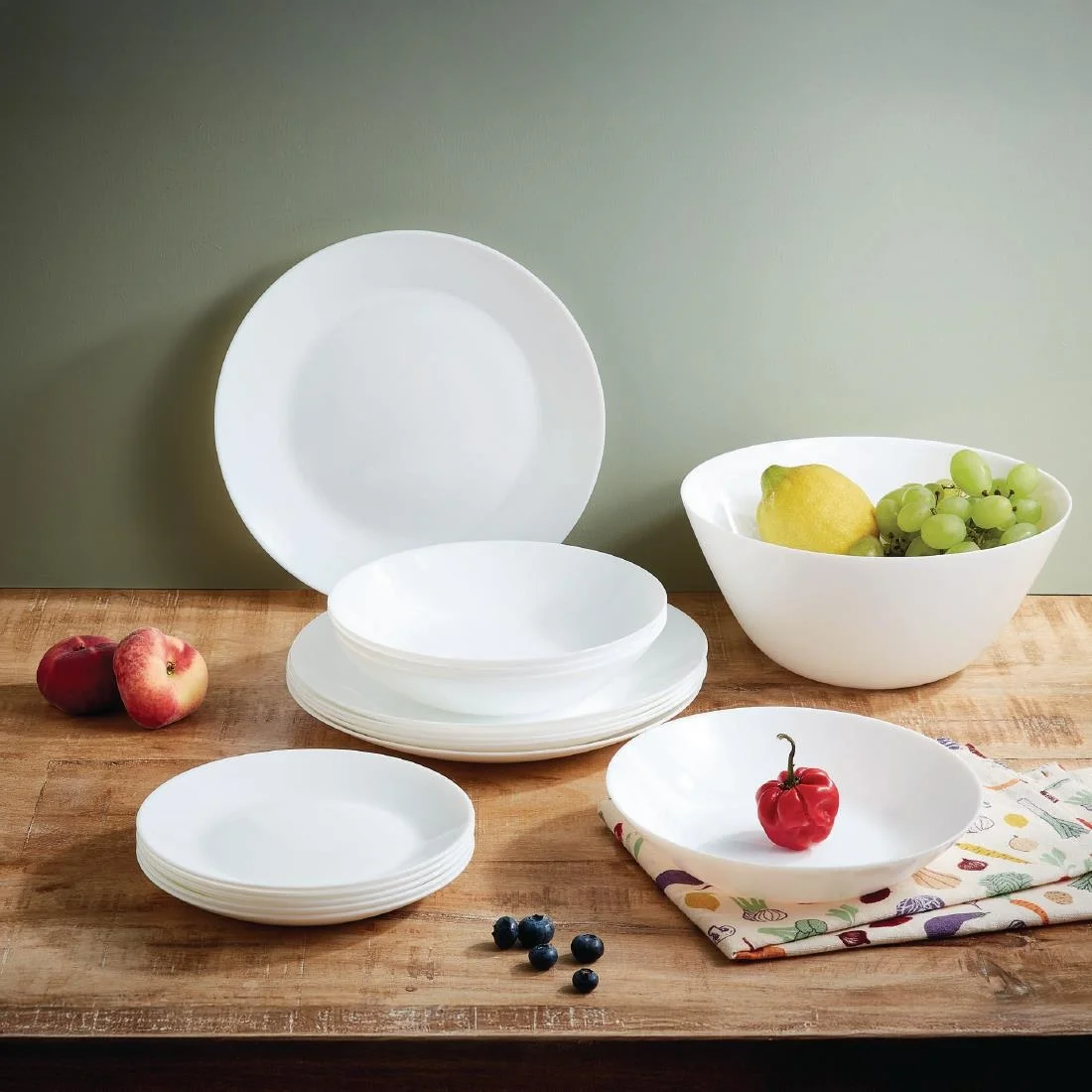 Luminarc Zelie Rimless Soup Plates White 200mm (12 Pack) - Image 2