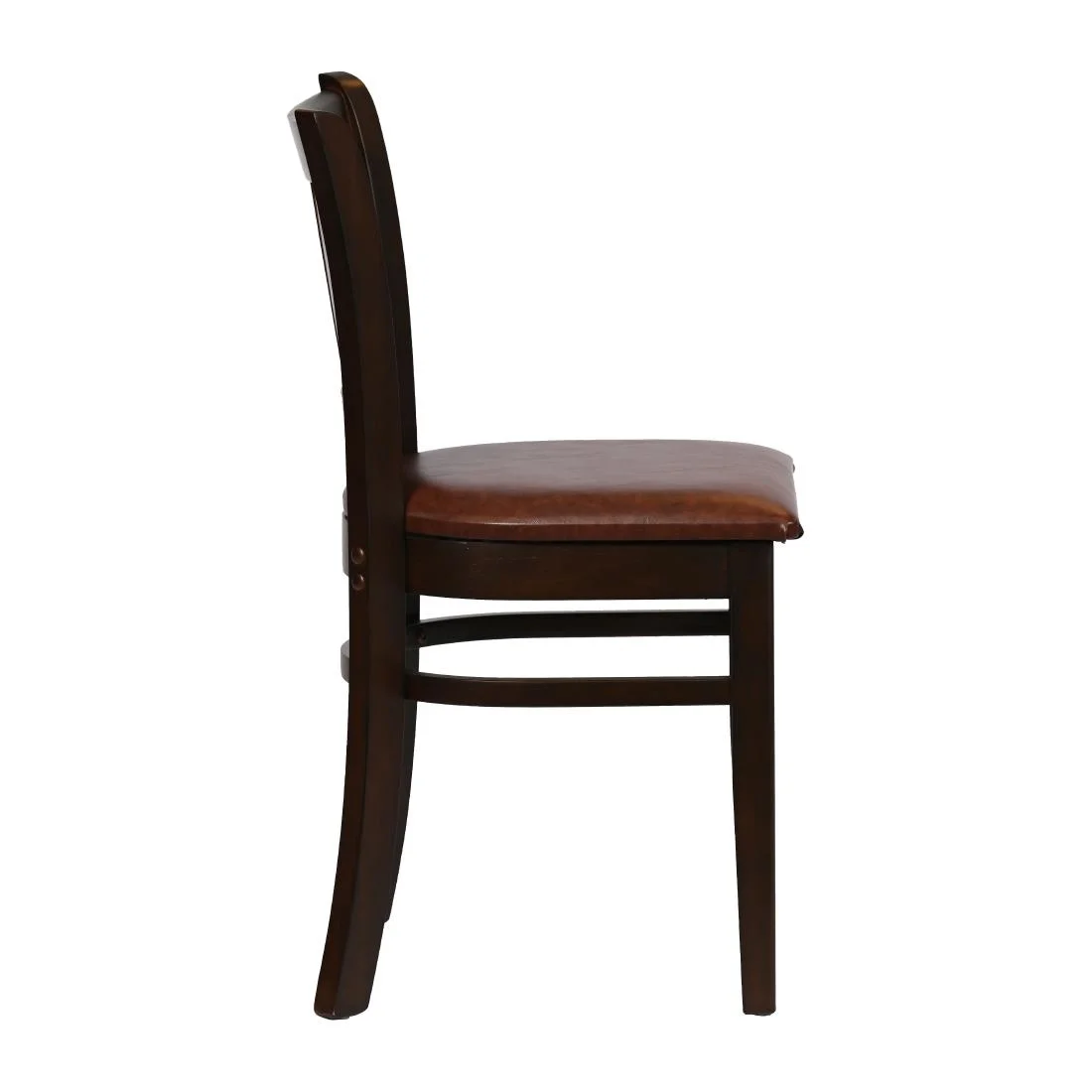 Turin Dining Table with 4 Manhattan Chairs in Dark Walnut with Bison Espresso - Image 5