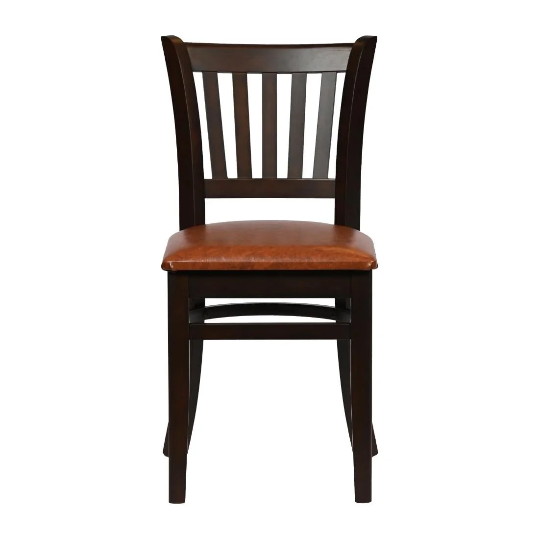 Turin Dining Table with 4 Manhattan Chairs in Dark Walnut with Bison Tan - Image 3