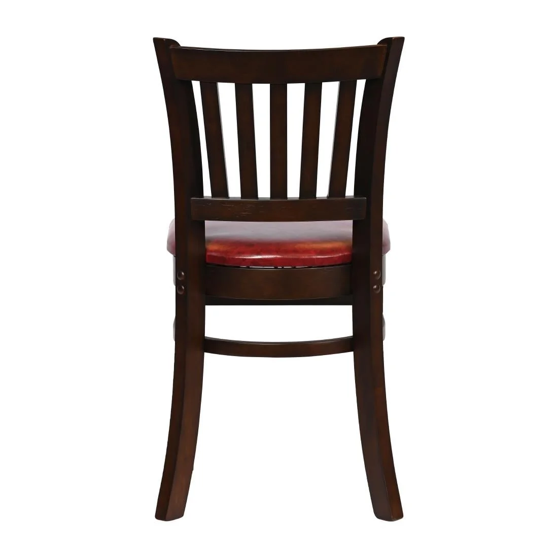 Turin Dining Table with 4 Manhattan Chairs in Dark Walnut with Bison Bordeaux - Image 5