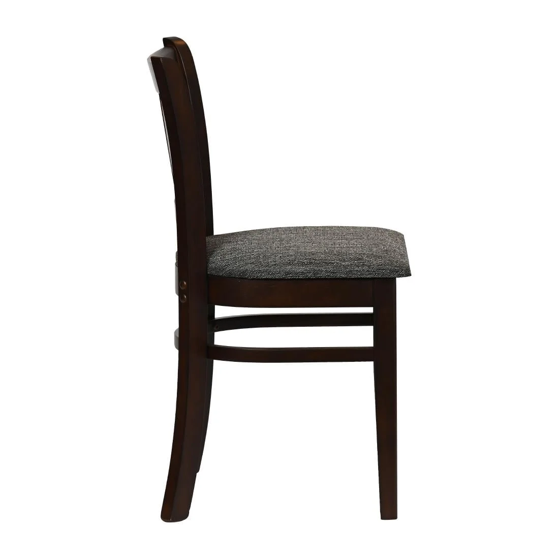 Turin Dining Table with 4 Manhattan Chairs in Dark Walnut with Shetland Smoke - Image 4