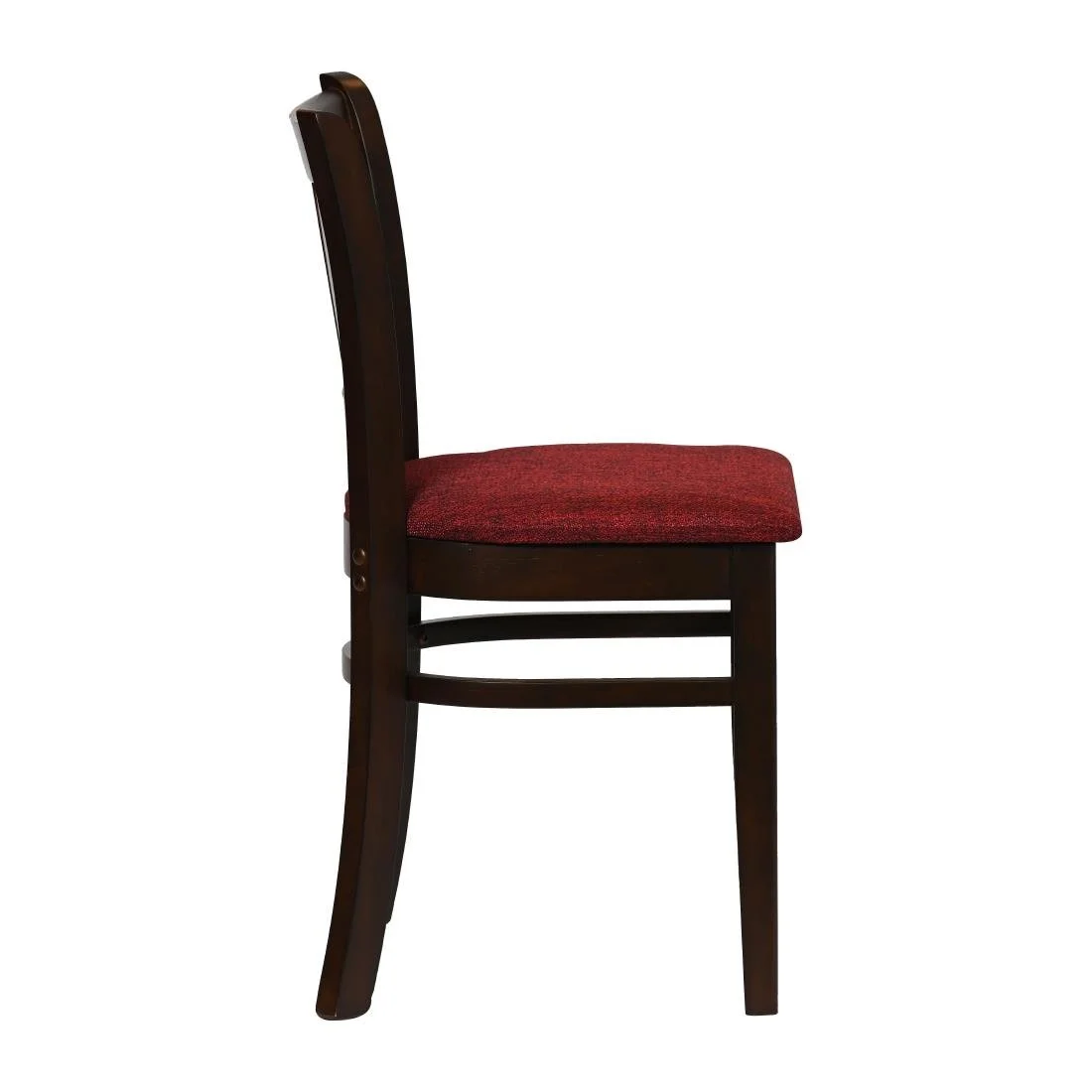 Turin Dining Table with 4 Manhattan Chairs in Dark Walnut with Shetland Scarlett - Image 4