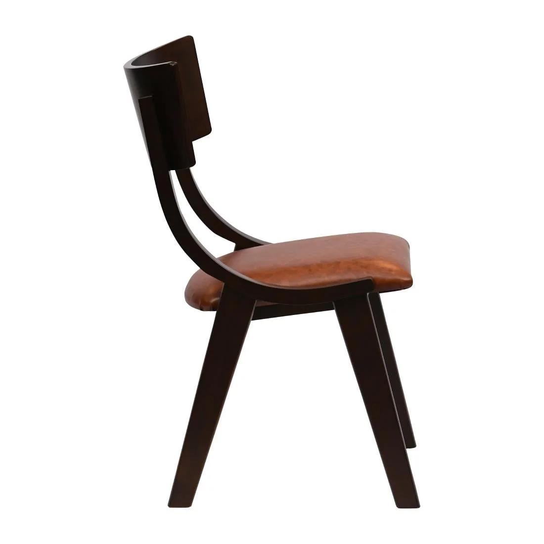 Chelsea Dining Chairs in Dark Walnut with Bison Tan Seats (6 Pack) - Image 2