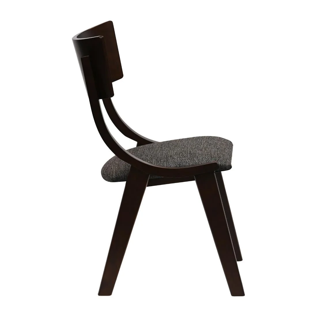 Chelsea Dining Chairs in Dark Walnut with Shetland Smoke Seats (6 Pack) - Image 4