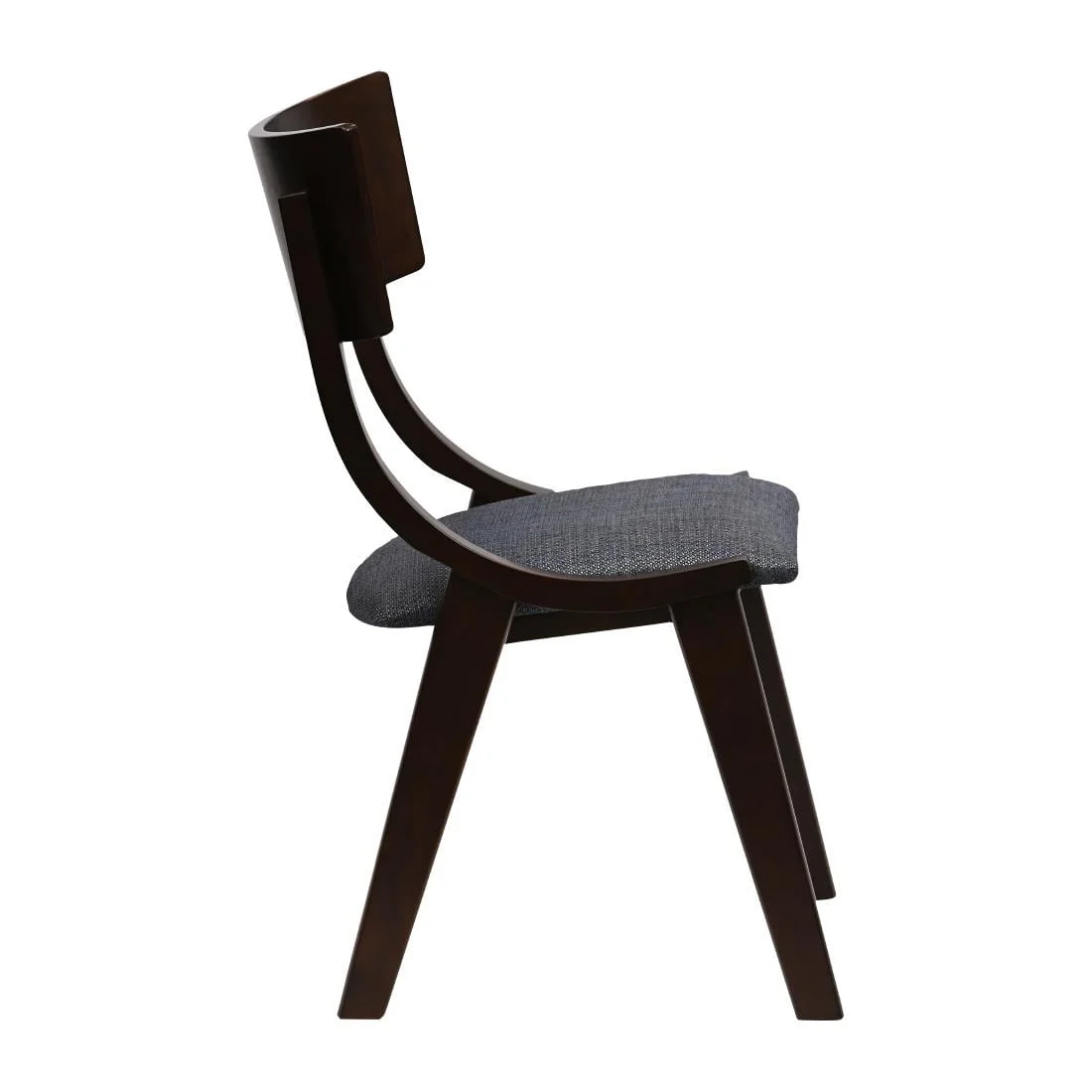 Chelsea Dining Chairs in Dark Walnut with Shetland Sea Seats (6 Pack) - Image 2
