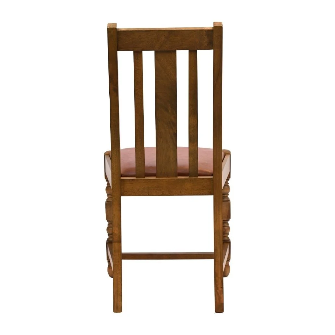 Thame Dining Chairs in Weathered Oak with Bison Tan Seat (6 Pack) - Image 2