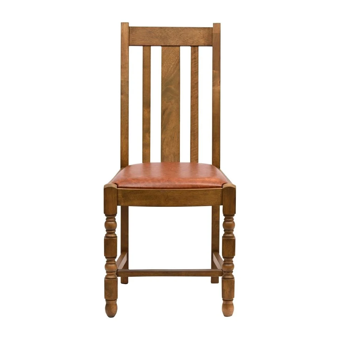 Thame Dining Chairs in Weathered Oak with Bison Tan Seat (6 Pack) - Image 3