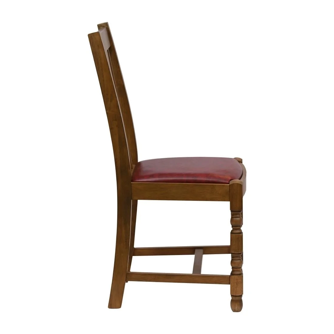 Thame Dining Chairs in Weathered Oak with Bison Bordeaux Seat (6 Pack) - Image 2