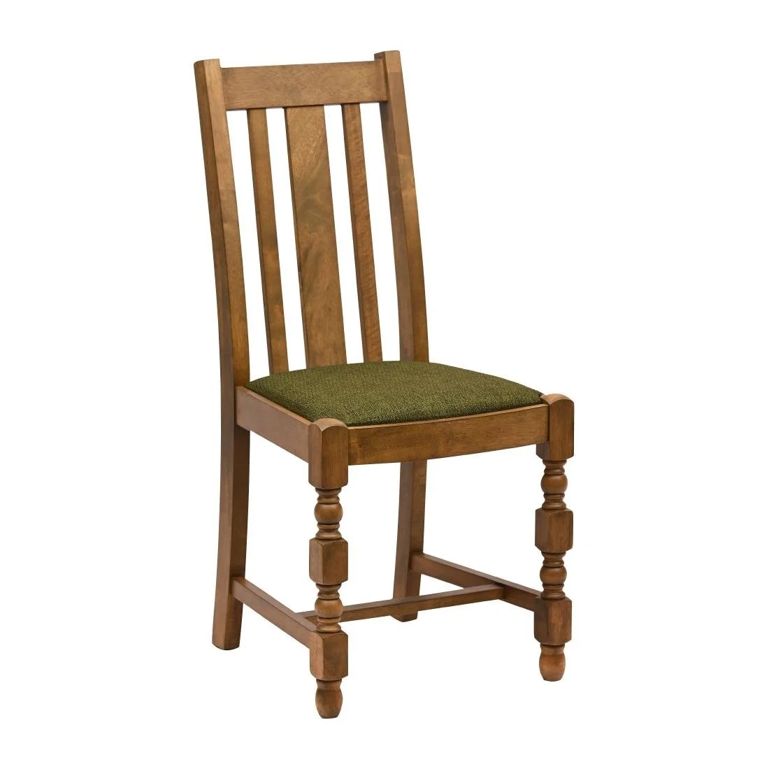 Thame Dining Chairs in Weathered Oak with Shetland Forest Seat (6 Pack)