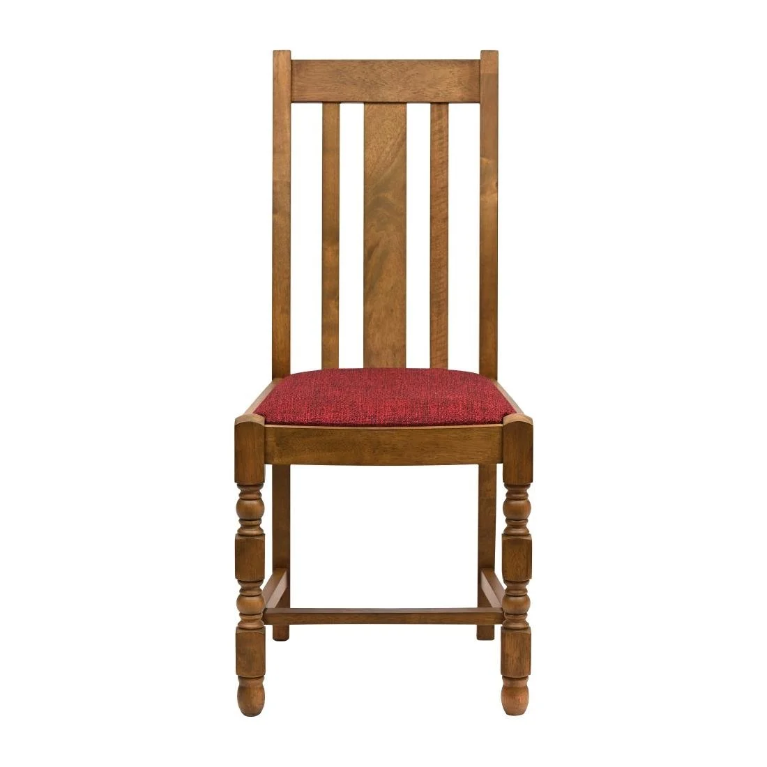 Thame Dining Chairs in Weathered Oak with Shetland Scarlett Seat (6 Pack) - Image 3