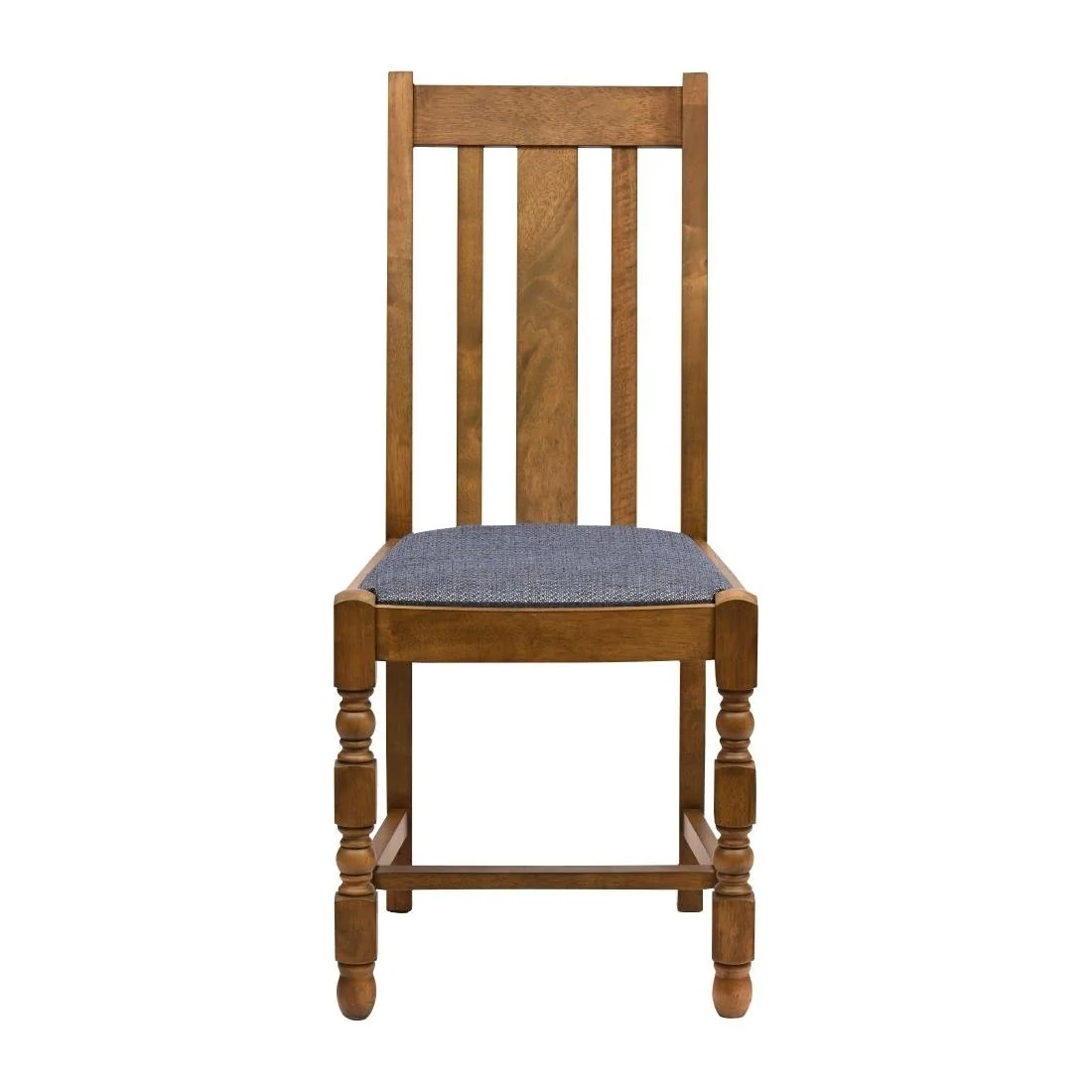 Thame Dining Chairs in Weathered Oak with Shetland Sea Seat (6 Pack) - Image 3