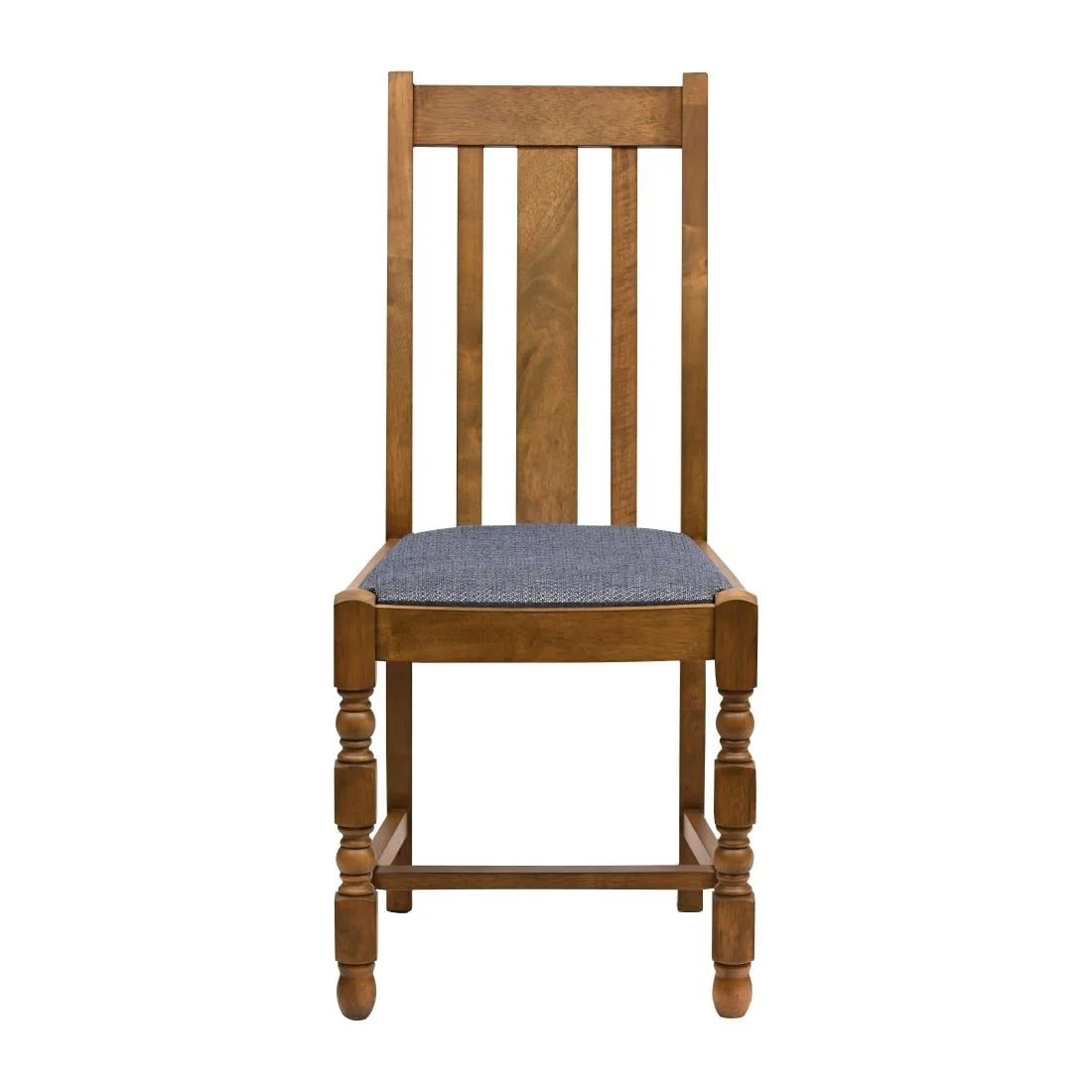 Thame Dining Chairs in Weathered Oak with Shetland Sea Seat (6 Pack) - Image 3