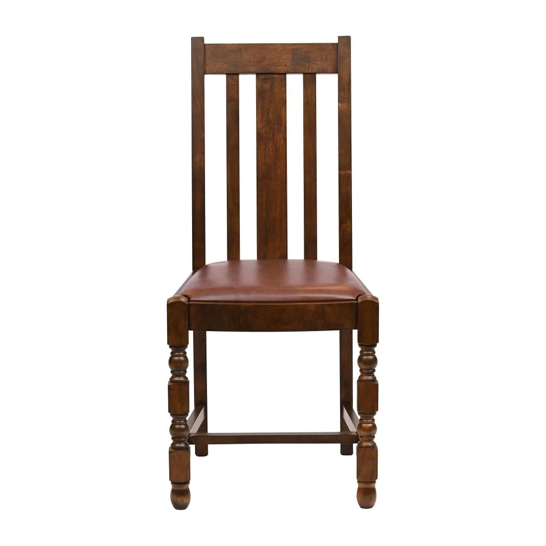 Thame Dining Chairs in Vintage Wood with Bison Espresso Seat (6 Pack) - Image 3