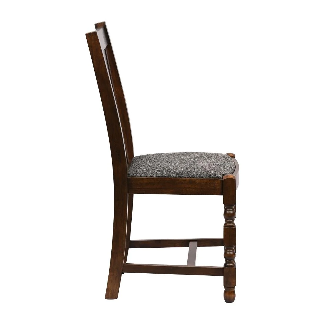 Thame Dining Chairs in Vintage Wood with Shetland Smoke Seat (6 Pack) - Image 4