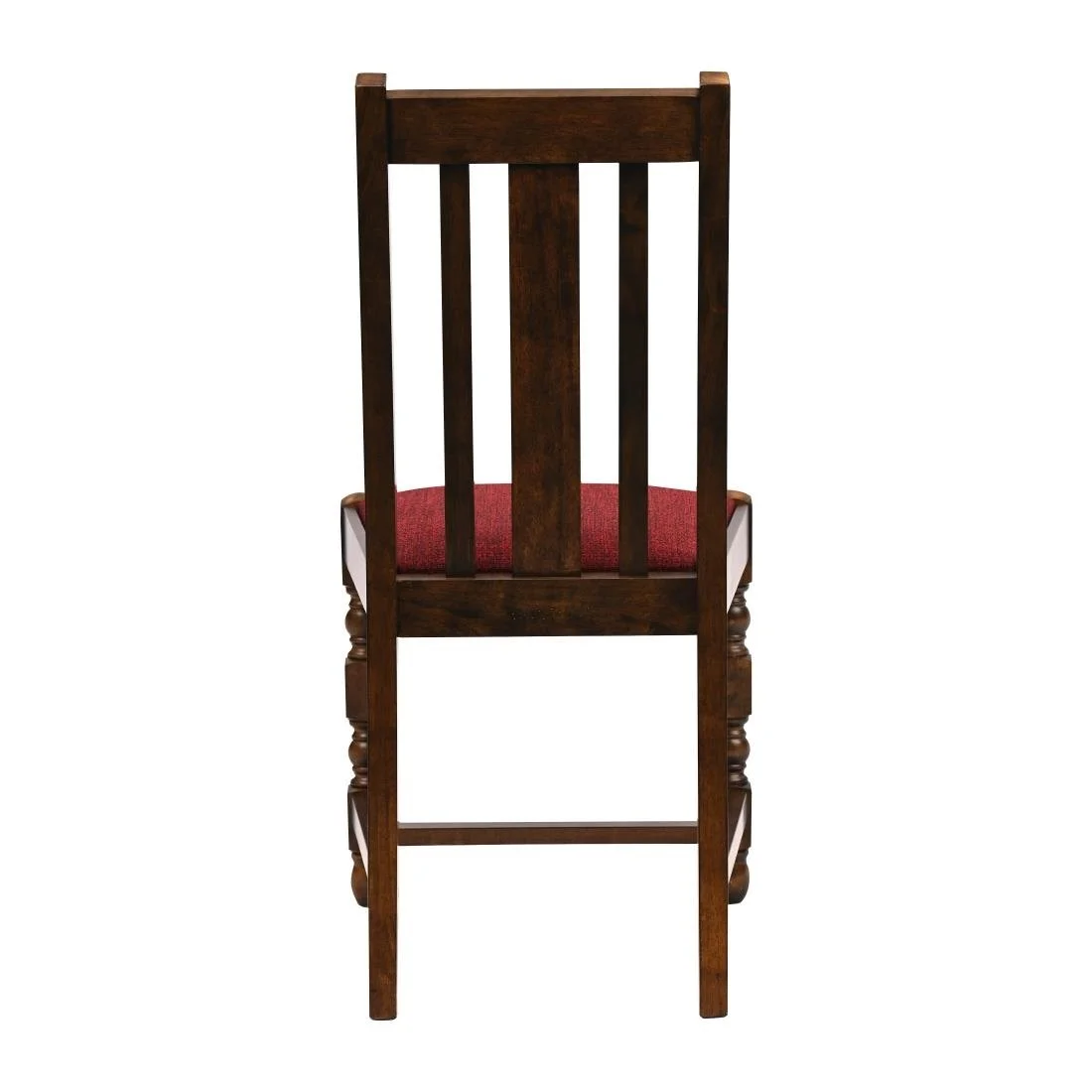 Thame Dining Chairs in Vintage Wood with Shetland Scarlett Seat (6 Pack) - Image 2