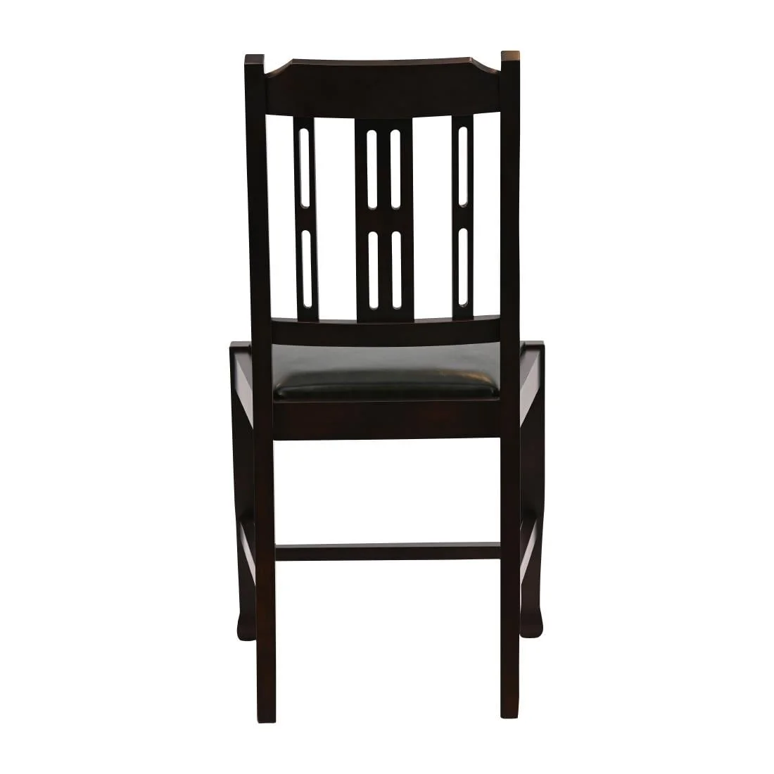 Lattice Back Dining Chairs in Dark Walnut with Bison Cedar Seat (6 Pack) - Image 2
