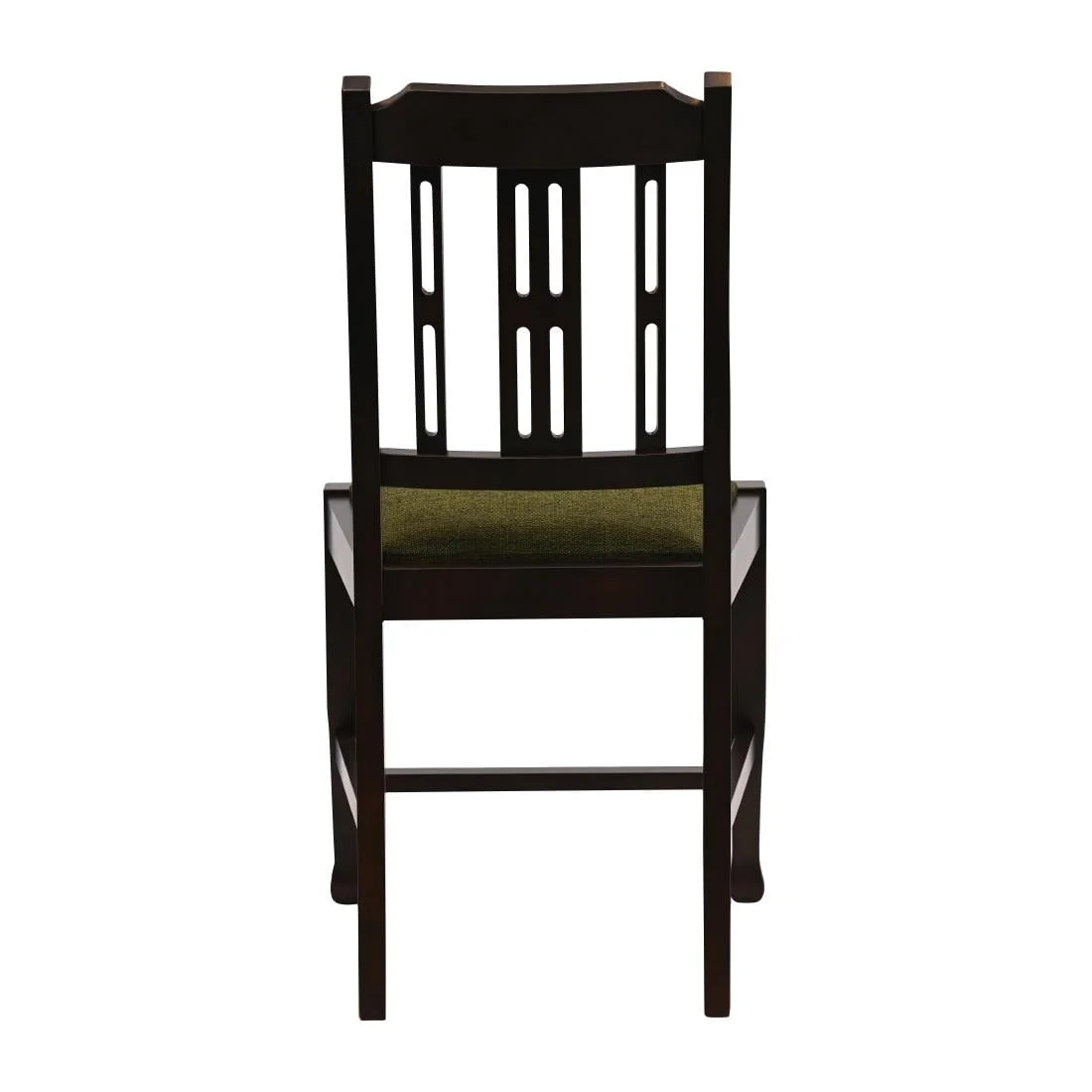 Lattice Back Dining Chairs in Dark Walnut with Shetland Forest Seat (6 Pack) - Image 2